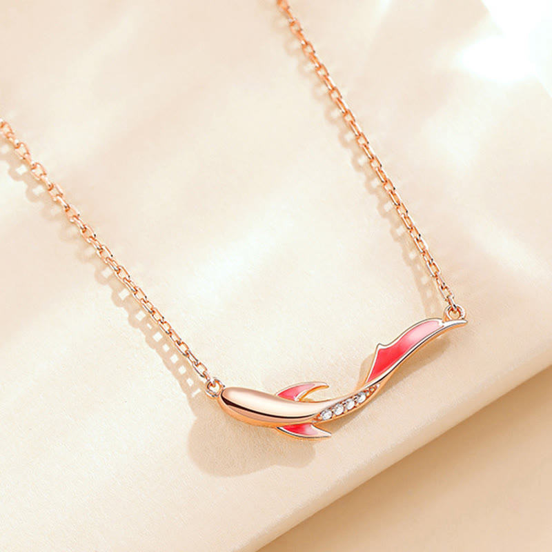 Buddha Stones 925 Sterling Silver Koi Fish Luck Zircon Prosperity Necklace Pendant - image 2