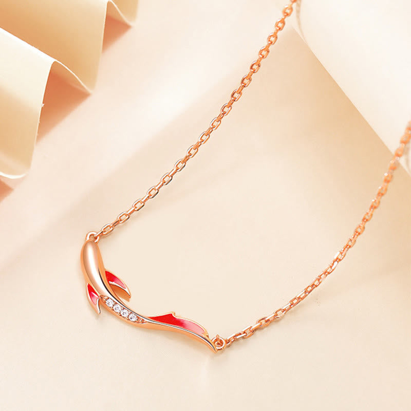 Buddha Stones 925 Sterling Silver Koi Fish Luck Zircon Prosperity Necklace Pendant - image 3