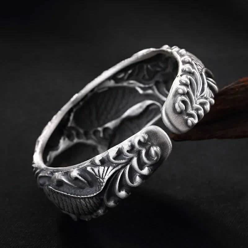 Buddha Stones Koi Fish Lotus Luck Wealth Bracelet Bangle - image 4