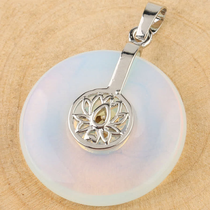 Buddha Stones Various Crystal Amethyst Pink Crystal Lotus Healing Necklace Pendant - image 13