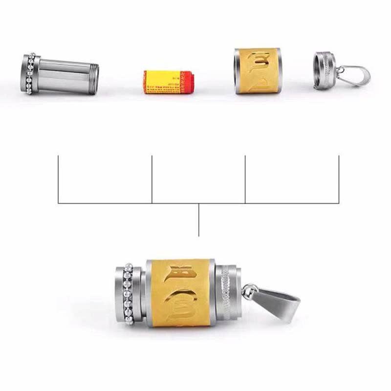 Buddha Stones Tibet Om Mani Padme Hum Shurangama Mantra Titanium Steel Wisdom Amulet Necklace Pendant - image 9