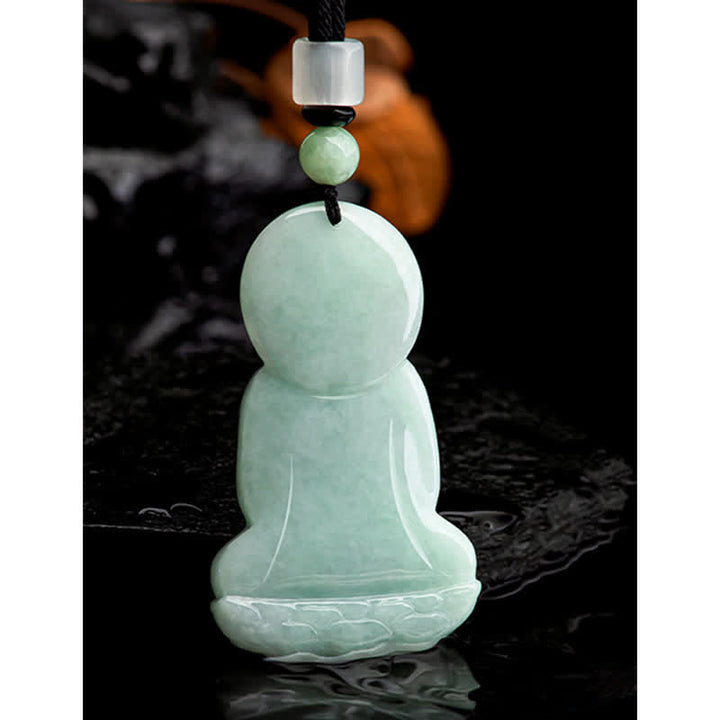 Buddha Stones Amitabha Buddha Jade Amulet Compassion String Necklace - image 15