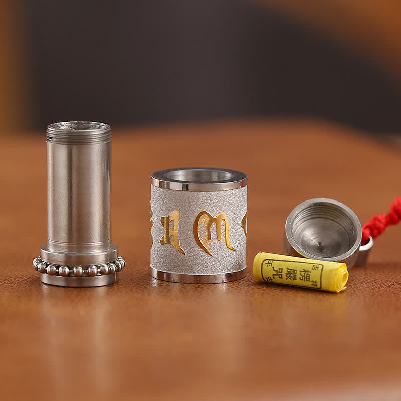 Buddha Stones Tibet Om Mani Padme Hum Shurangama Mantra Titanium Steel Wisdom Amulet Necklace Pendant - image 13