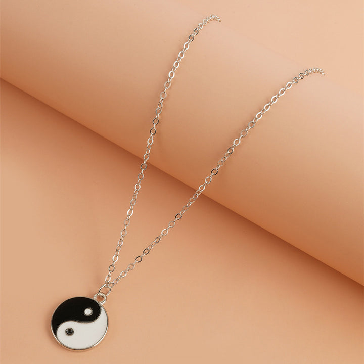 2Pcs Yin Yang Harmony Balance Necklace Pendant - image 2