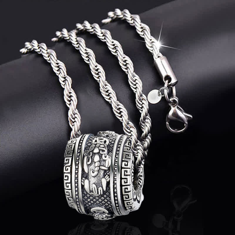 Buddha Stones PiXiu Luck Wealth Rotatable Necklace Pendant - Pendant&Twisted Chain - image 8