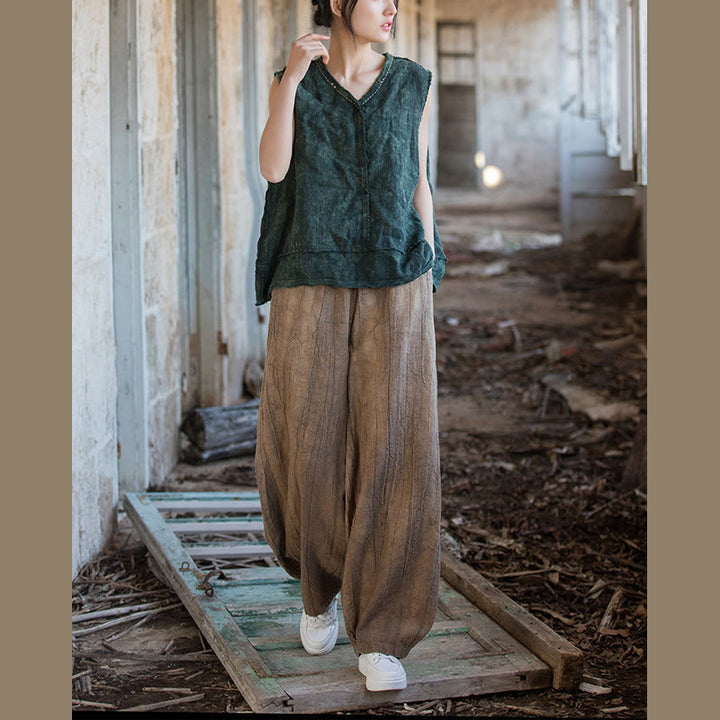 Buddha Stones Retro Tie Dye Harem Pants Casual Women's Yoga Pants With Pockets - image 25