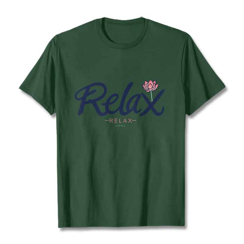 Buddha Stones RELAX Lotus Tee T-shirt - ForestGreen - 2XL - image 11