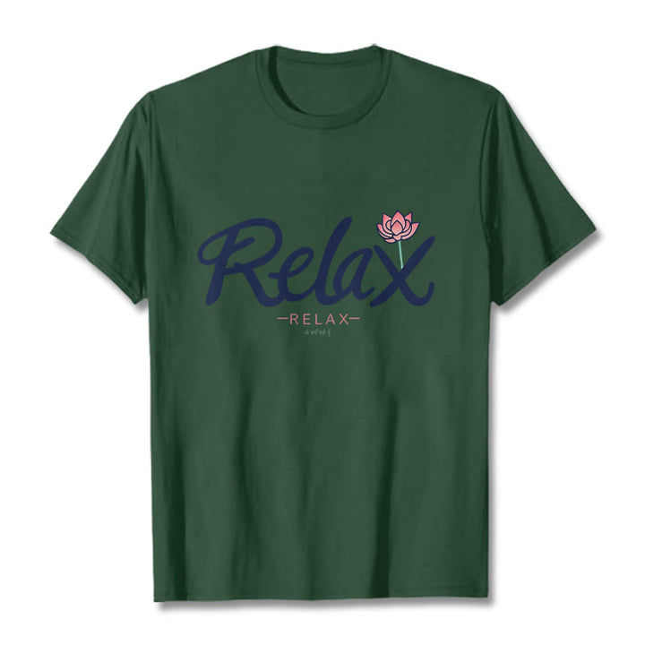 Buddha Stones RELAX Lotus Tee T-shirt - ForestGreen - 2XL - image 11