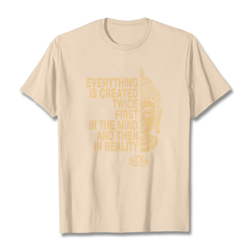 Buddha Stones Everything Is Created Twice Tee T-shirt - Bisque - 2XL - image 8