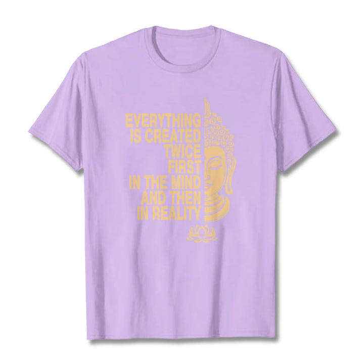 Buddha Stones Everything Is Created Twice Tee T-shirt - Plum - 2XL - image 16