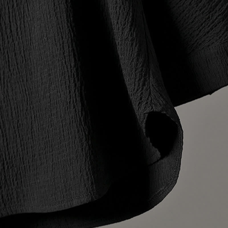 Buddha Stones Casual V-Neck Three Quarter Sleeve Men's Shirt - image 11