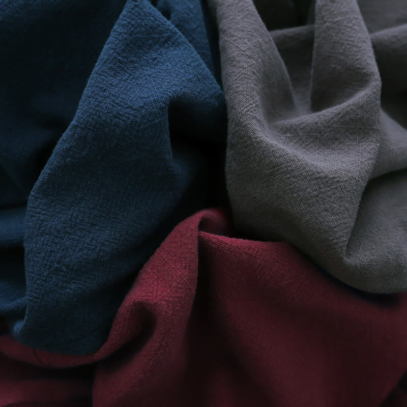 Buddha Stones Plain Color Ramie Linen Cotton Pants With Pockets - image 56