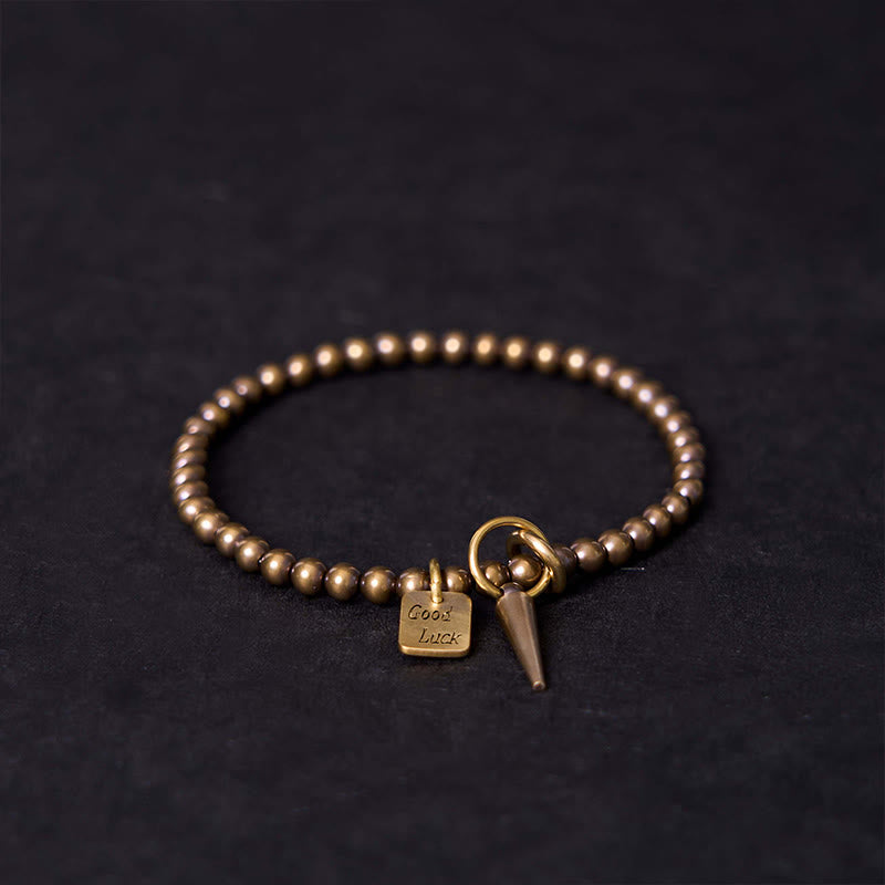 Buddha Stones Vintage Copper Brass Beads Fortune Balance Bracelet - 19-20cm - image 1