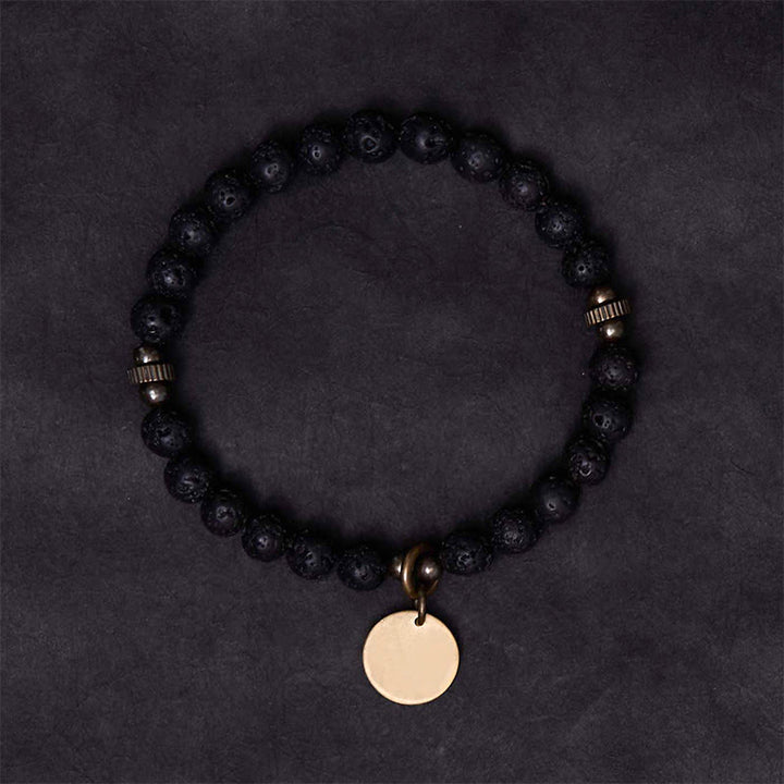 Buddha Stones Natural Lava Rock Beads Calm Support Healing Bracelet - image 2
