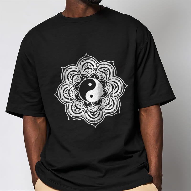 Buddha Stones Mandala Yin Yang Cotton Tee T-shirt - image 7