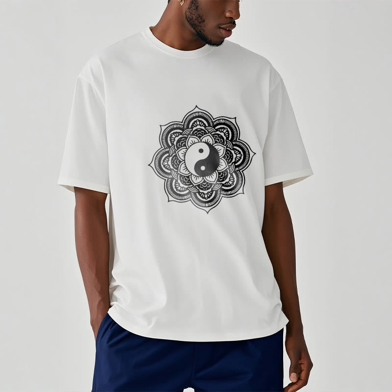 Buddha Stones Mandala Yin Yang Cotton Tee T-shirt - image 15