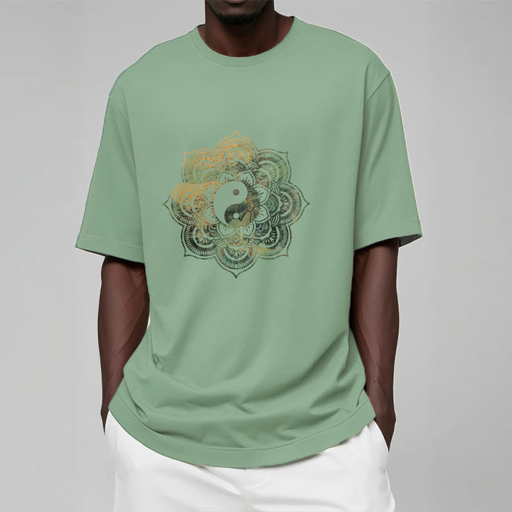 Buddha Stones Mandala Yin Yang Cotton Tee T-shirt - image 12