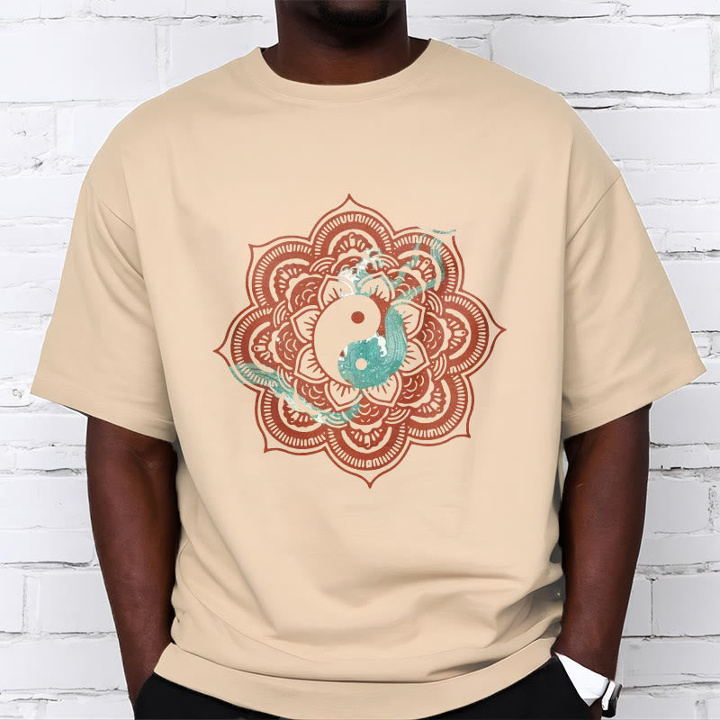 Buddha Stones Mandala Yin Yang Cotton Tee T-shirt - image 20