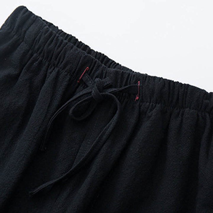 Buddha Stones 2Pcs Men's Tang Suit Jacquard Vine Pattern Frog-Button Cotton Long Sleeve Shirt Pants Set - image 11