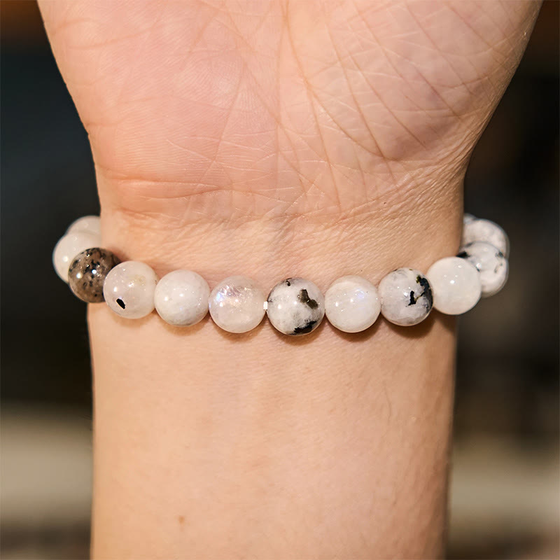 Buddha Stones Rainbow Moonstone Harmony Bracelet