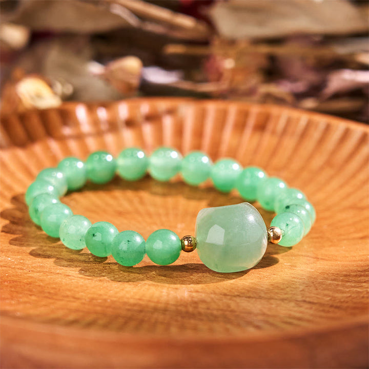 Buddha Stones Amethyst Green Aventurine Rose Quartz Fluorite Cat Head Balance Luck Bracelet - image 8