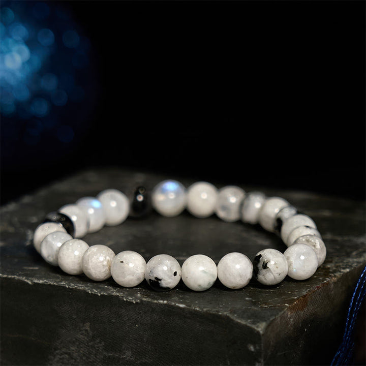 Buddha Stones Rainbow Moonstone Harmony Bracelet