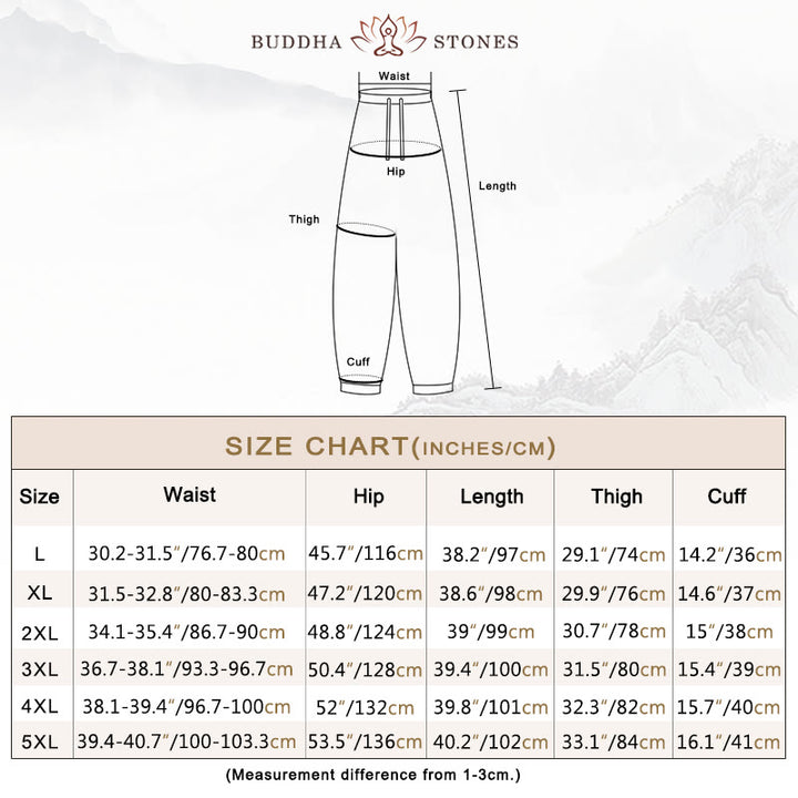 Buddha Stones Fall Winter Men's Drawstring Corduroy Harem Pants With Pockets - image 6