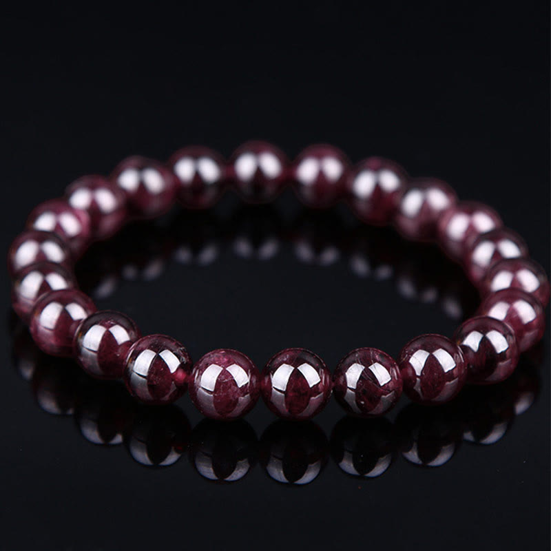Buddha Stones Natural Garnet Bead Passion Bracelet