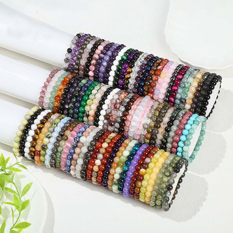 Buddha Stones Various Crystal Stone Amethyst Green Aventurine Rose Quartz Healing Bracelet - image 1