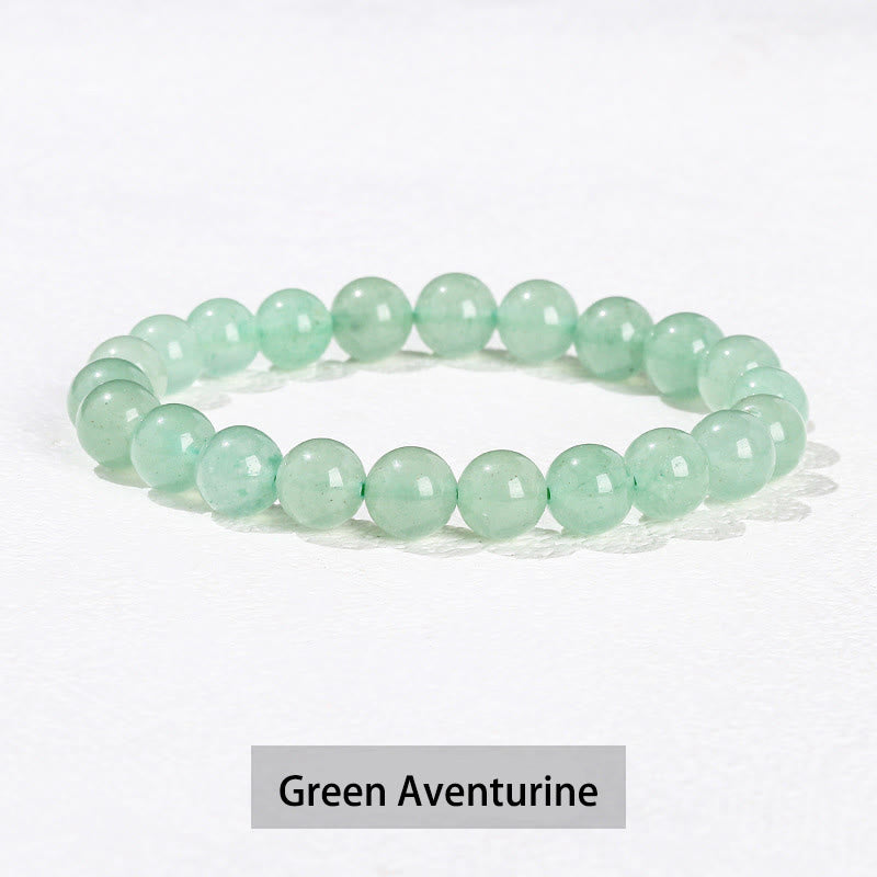 Buddha Stones Various Crystal Stone Amethyst Green Aventurine Rose Quartz Healing Bracelet - Green Aventurine - 10mm(Wrist Circumference 14-16cm) - image 10