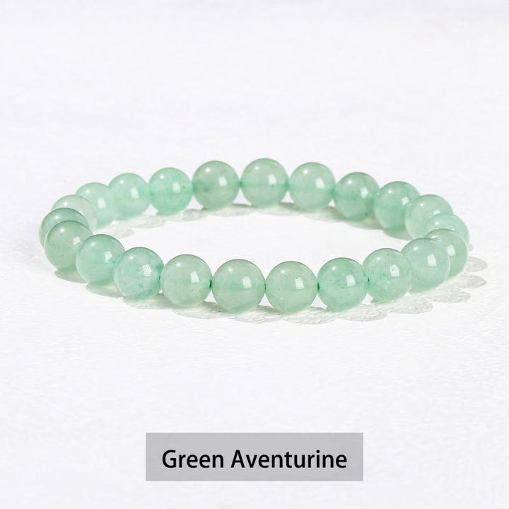 Buddha Stones Various Crystal Stone Amethyst Green Aventurine Rose Quartz Healing Bracelet - Green Aventurine - 10mm(Wrist Circumference 14-16cm) - image 10