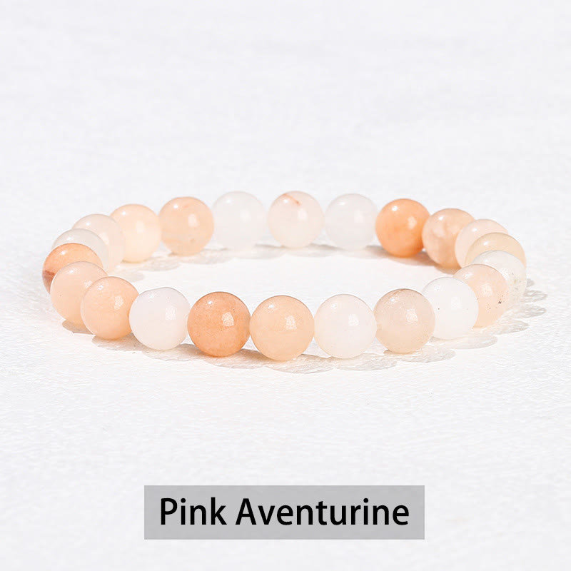 Buddha Stones Various Crystal Stone Amethyst Green Aventurine Rose Quartz Healing Bracelet - Pink Aventurine - 10mm(Wrist Circumference 14-16cm) - image 12