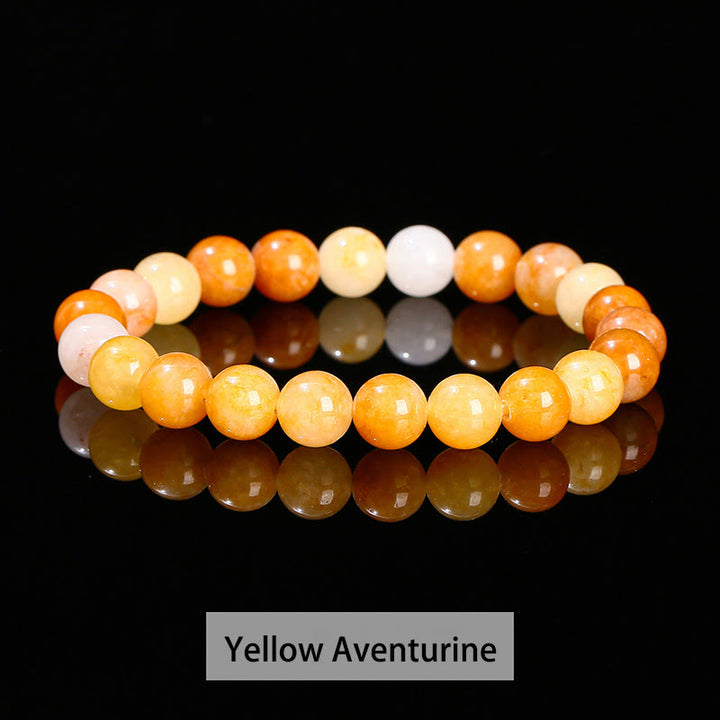 Buddha Stones Various Crystal Stone Amethyst Green Aventurine Rose Quartz Healing Bracelet - Yellow Aventurine - 10mm(Wrist Circumference 14-16cm) - image 14
