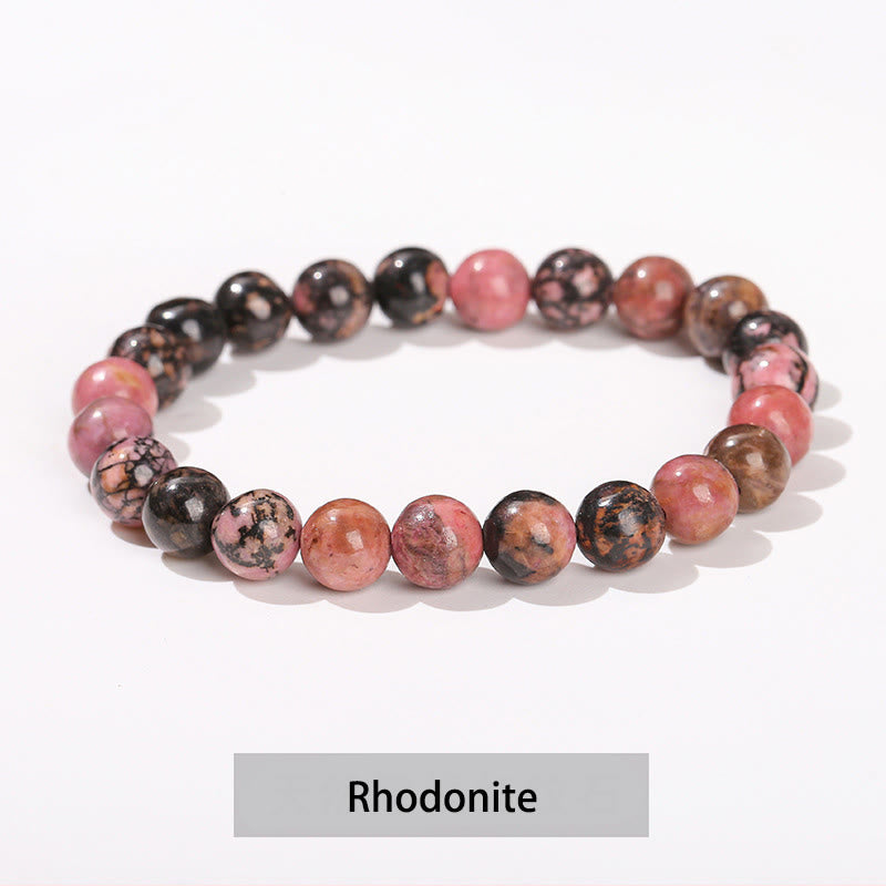 Buddha Stones Various Crystal Stone Amethyst Green Aventurine Rose Quartz Healing Bracelet - image 34