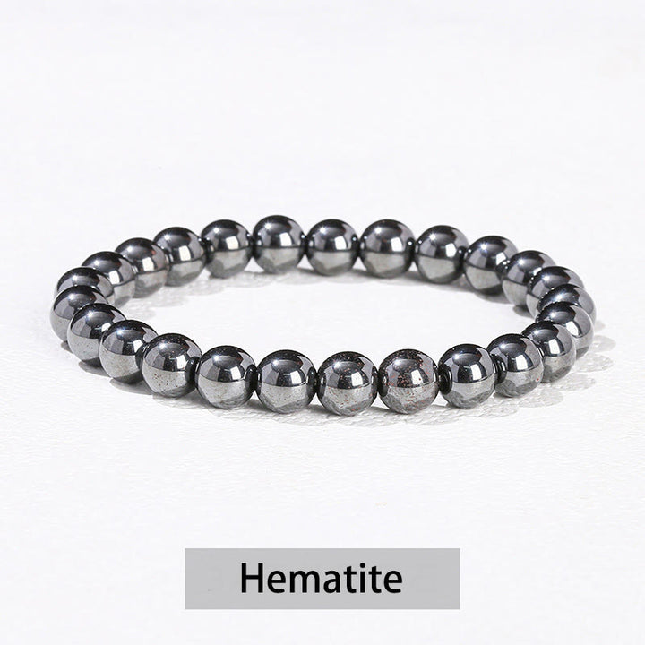 Buddha Stones Various Crystal Stone Amethyst Green Aventurine Rose Quartz Healing Bracelet - Hematite - 10mm(Wrist Circumference 14-16cm) - image 37