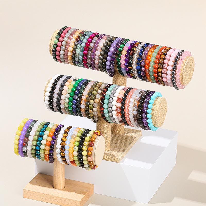 Buddha Stones Various Crystal Stone Amethyst Green Aventurine Rose Quartz Healing Bracelet - image 2