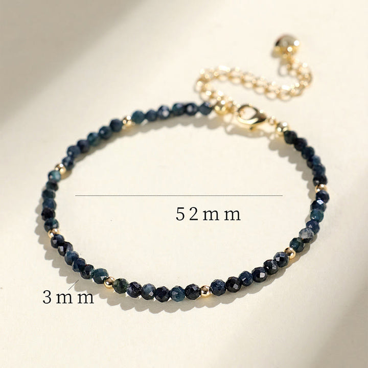 Buddha Stones Indicolite Tourmaline Copper Beads Wisdom Bracelet