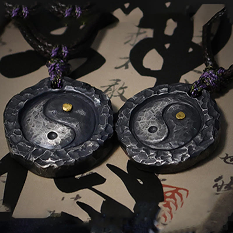 Buddha Stones 999 Sterling Silver Tai Chi Yin Yang Design Harmony Necklace Pendant - image 13