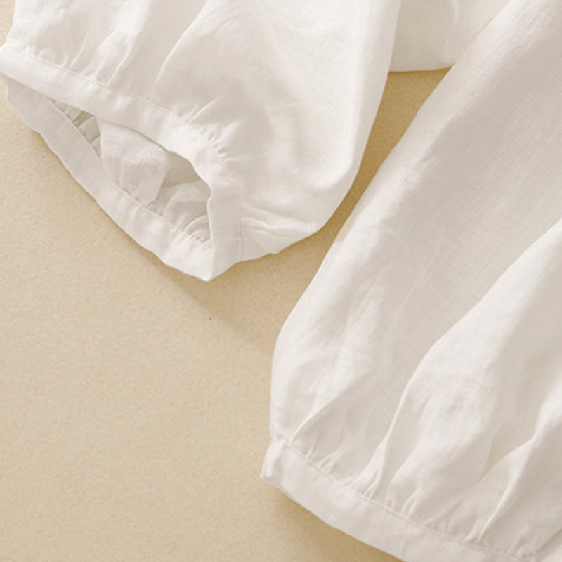 Buddha Stones Casual Plain Solid Color Linen Women's Pants With Pockets - image 17