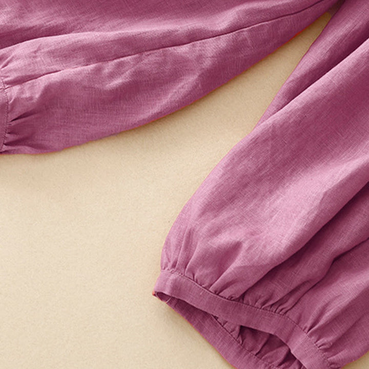 Buddha Stones Casual Plain Solid Color Linen Women's Pants With Pockets - image 12