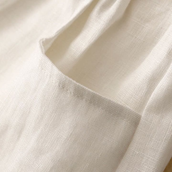 Buddha Stones Casual Plain Solid Color Linen Women's Pants With Pockets - image 16