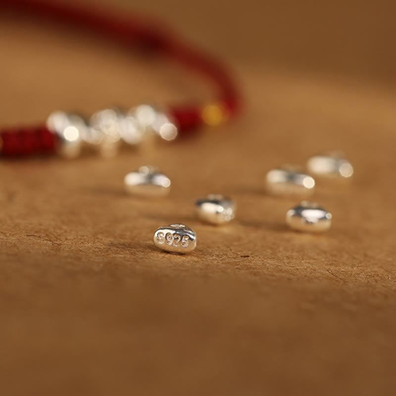 Buddha Stones 925 Sterling Silver String Protection Luck Ultra-Thin Braided Bracelet Anklet - image 9