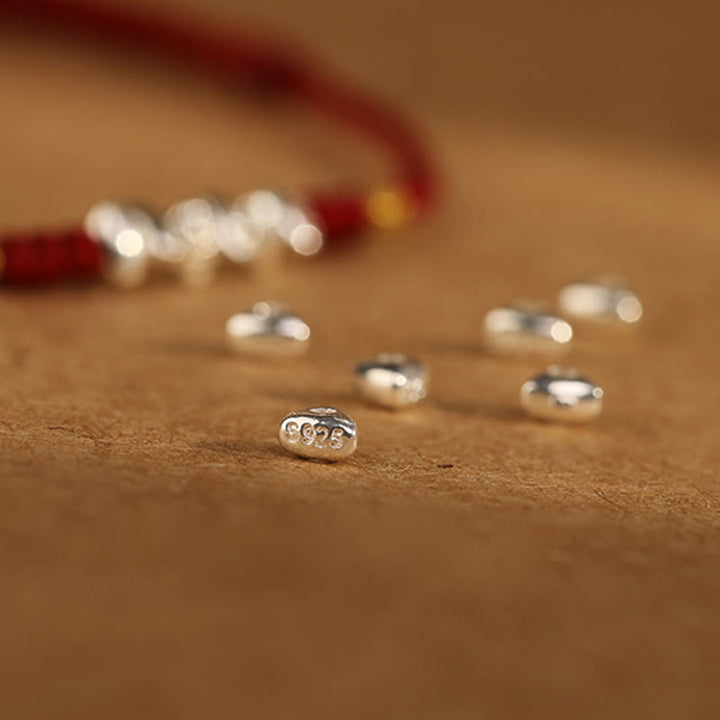 Buddha Stones 925 Sterling Silver String Protection Luck Ultra-Thin Braided Bracelet Anklet - image 9