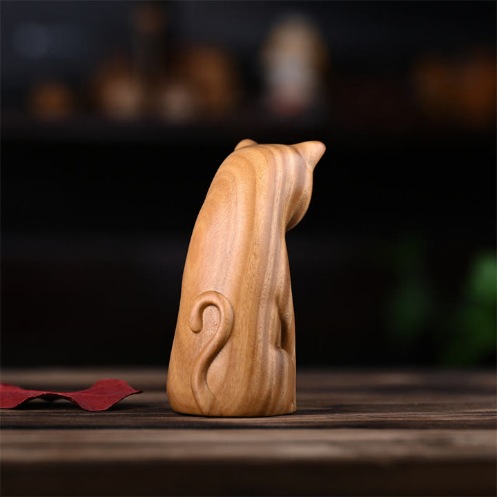 Buddha Stones Small Cat Mouse Green Sandalwood African Red Rosewood Peace Home Decoration - image 10