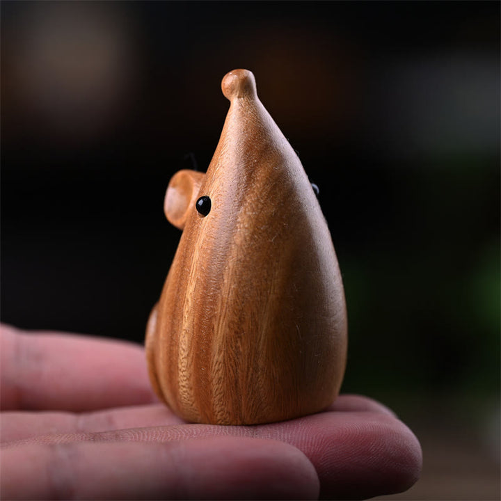 Buddha Stones Small Cat Mouse Green Sandalwood African Red Rosewood Peace Home Decoration - image 20