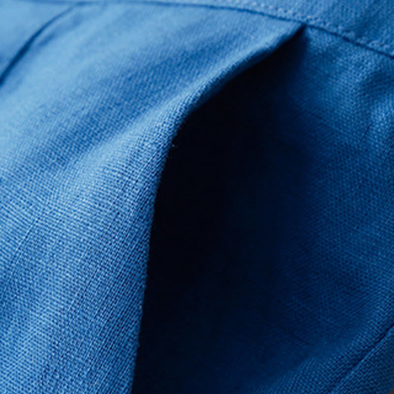 Buddha Stones Summer Casual Simple Design Linen Women's Wide Leg Pants With Zipper Pockets - image 20