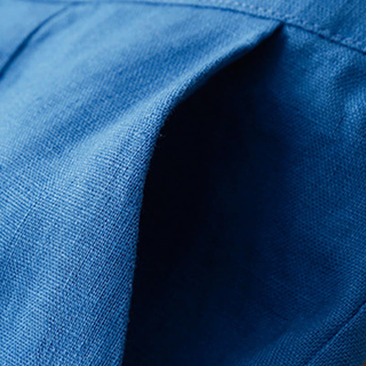 Buddha Stones Summer Casual Simple Design Linen Women's Wide Leg Pants With Zipper Pockets - image 20