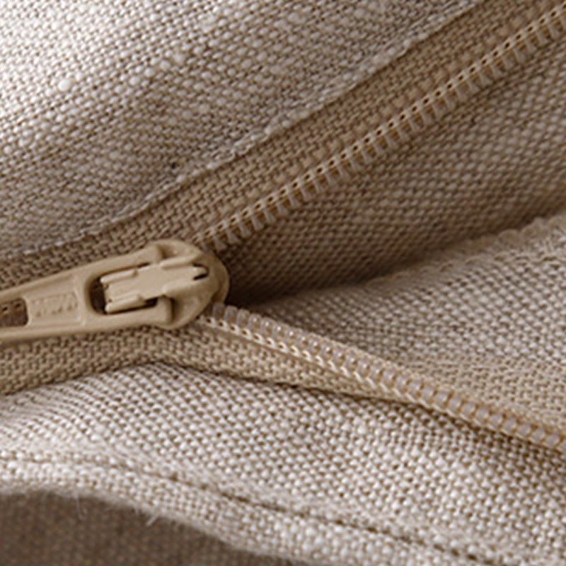 Buddha Stones Summer Casual Simple Design Linen Women's Wide Leg Pants With Zipper Pockets - image 49