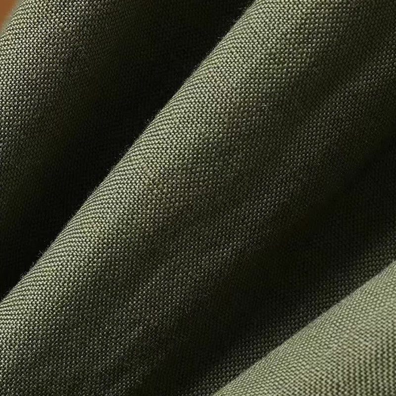 Buddha Stones Summer Casual Pure Color 7-8 Length Cotton Linen Women's Wide Leg Pants - image 5