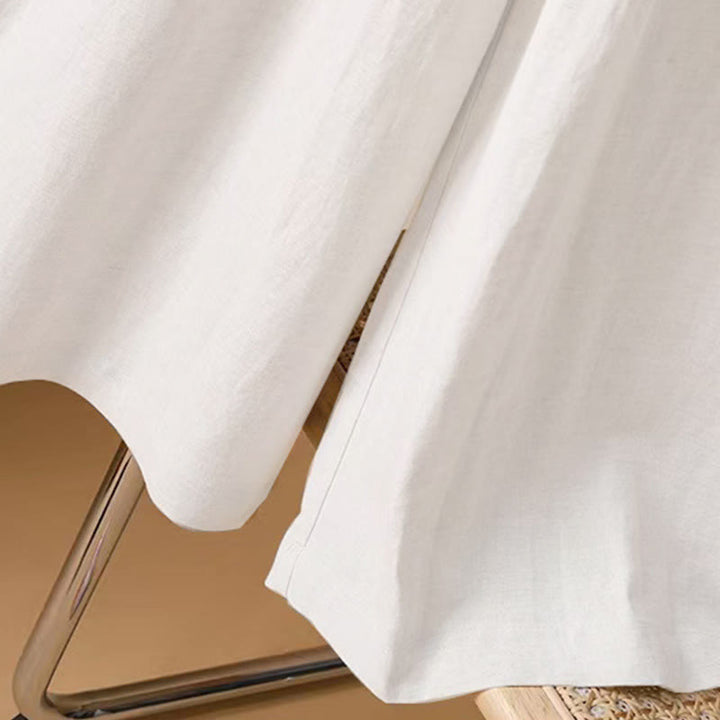 Buddha Stones Summer Casual Pure Color 7-8 Length Cotton Linen Women's Wide Leg Pants - image 13